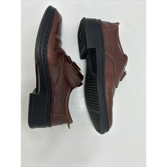 Josef Seibel Women’s Shoe Size 40 Eu 8 US brown Leather Loafers Buckle Slip On - Picture 8 of 9